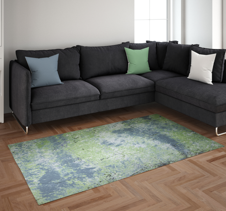 Blue shades vintage wall vintage rug - TenStickers