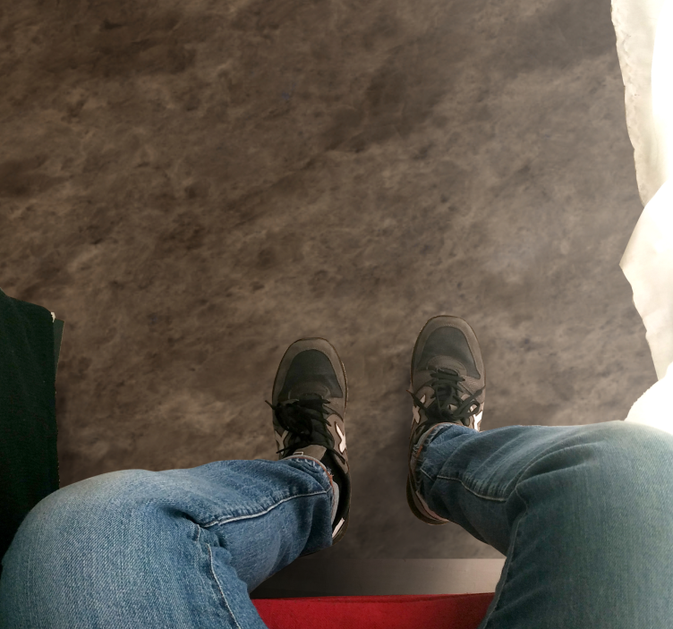 Brown elegant effect marble vinyl rug - TenStickers