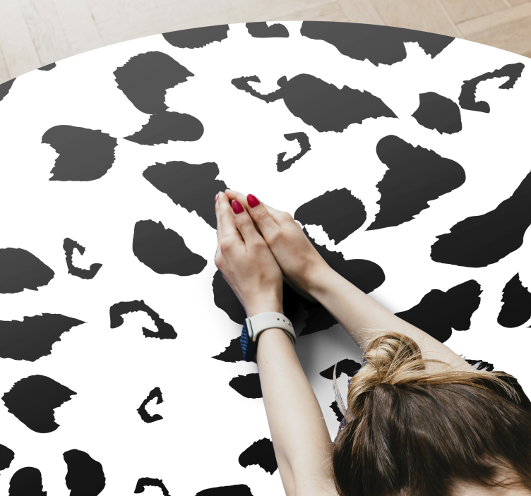 B&W leopard pattern  animal print vinyl rug - TenStickers