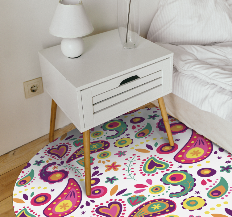 Circular colorfull design  modern rug - TenStickers