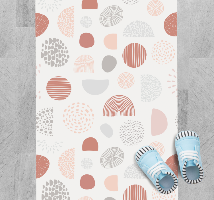 Circular geometric pattern hallway runners - TenStickers