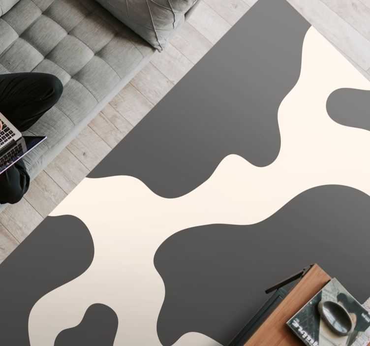 Classic cowhide animal print vinyl rug - TenStickers