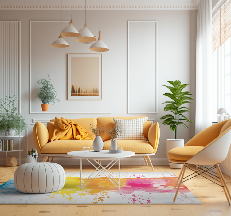 Colorful Splashed Surface kids rug - TenStickers