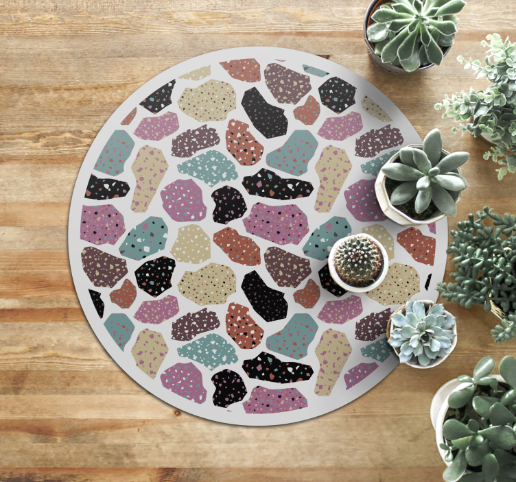 Colourful rock print teen vinyl rug - TenStickers