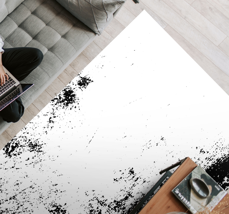 Contrastive Grunge Style textured vinyl rug - TenStickers