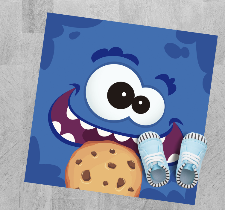 Cookie Monster kids vinyl rug - TenStickers