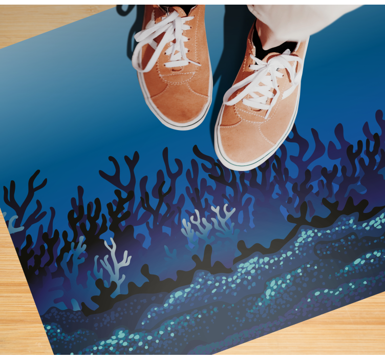 Coral Reef Patterns nature vinyl rug - TenStickers