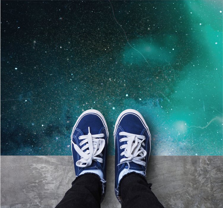 Cosmic Galaxy Hue star vinyl rug - TenStickers