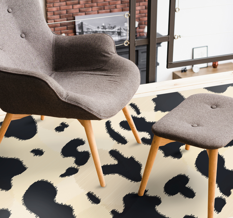 Cow Spot Pattern animal print vinyl rug - TenStickers