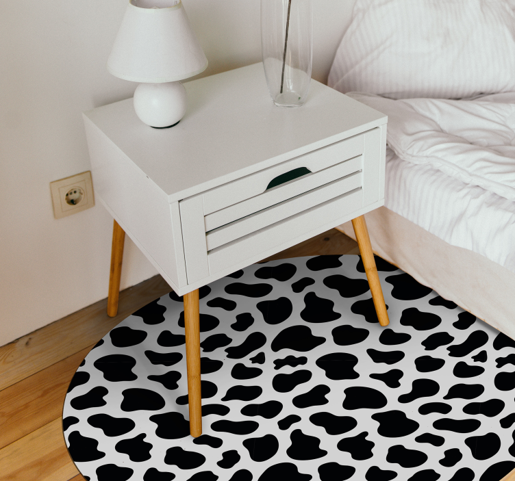 Cowhide Circular Pattern animal print vinyl rug - TenStickers