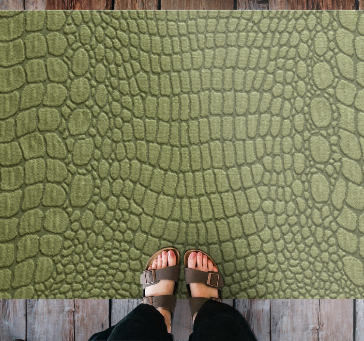 Crocodile skin rectangular rug - TenStickers