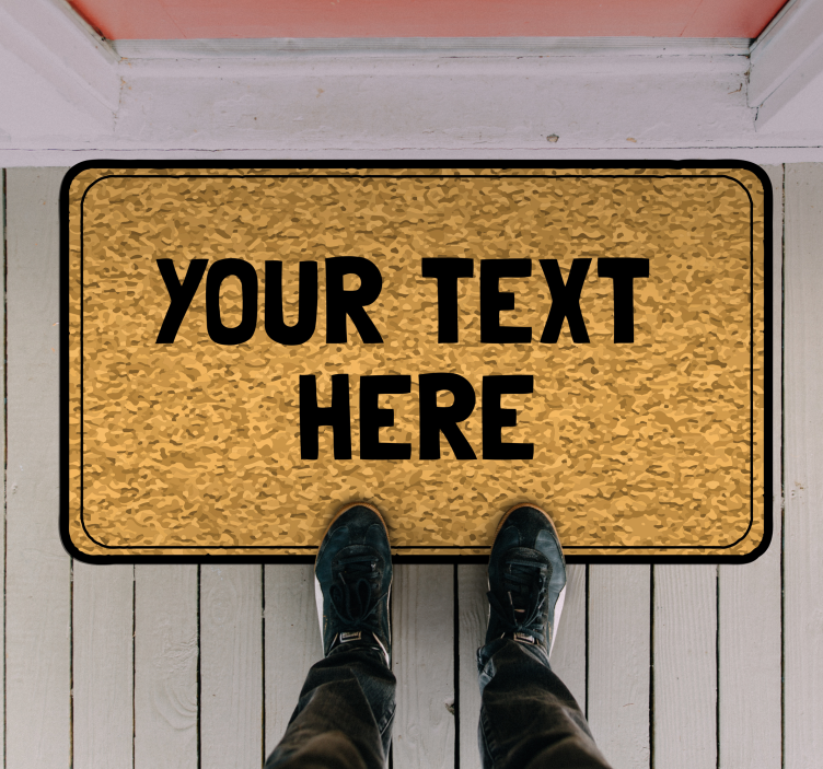 Customizable Text Entry custom vinyl rug - TenStickers