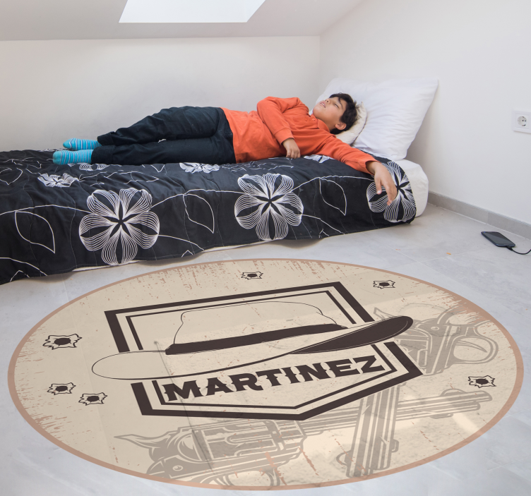 Customizable Western custom vinyl rug - TenStickers