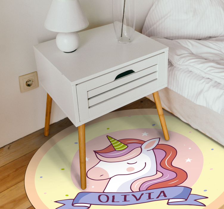 Customized Unicorn custom vinyl rug - TenStickers
