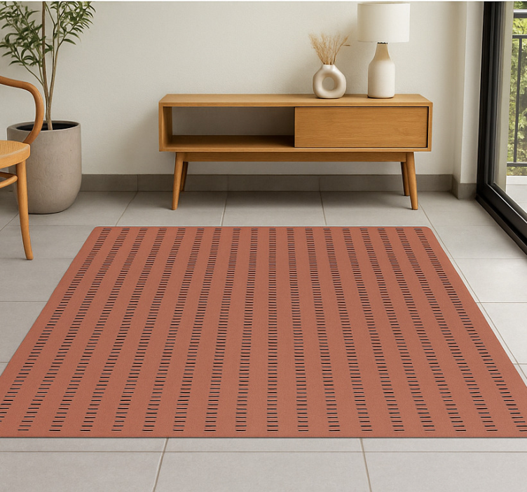 Dash line design outdoor vinyl rug - TenStickers