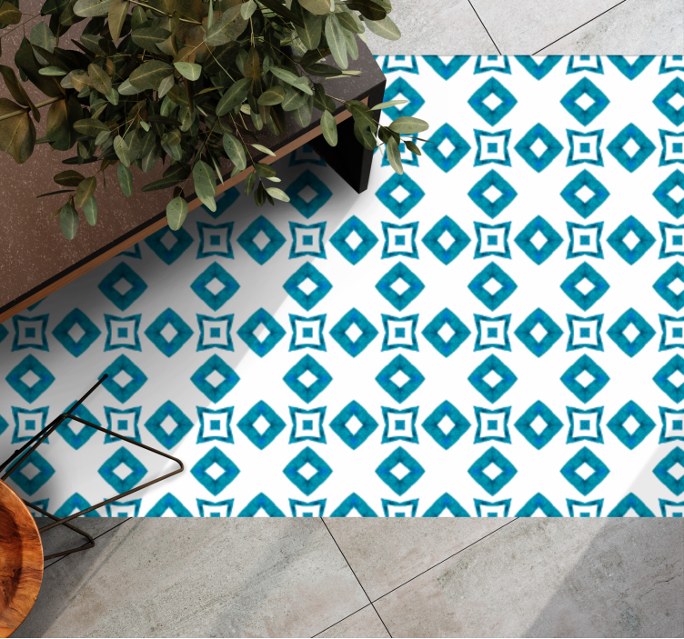 Diamond Motif geometric rug - TenStickers