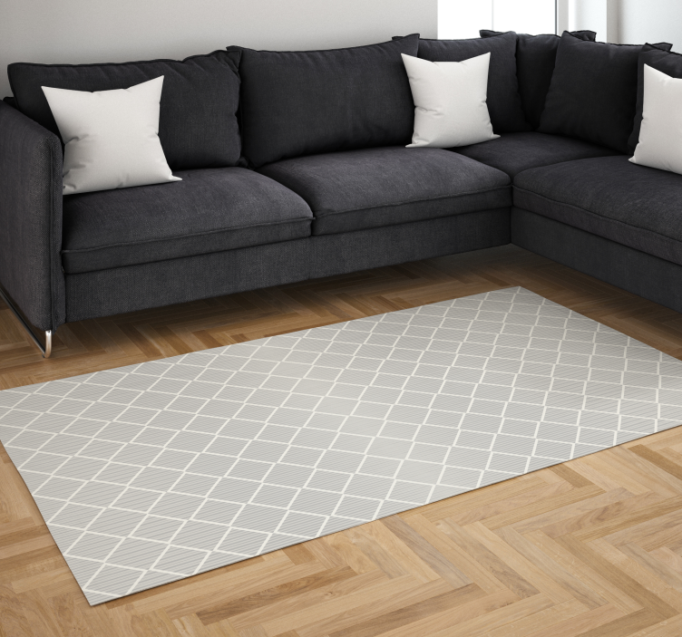 Diamond pattern surface living room vinyl rug - TenStickers