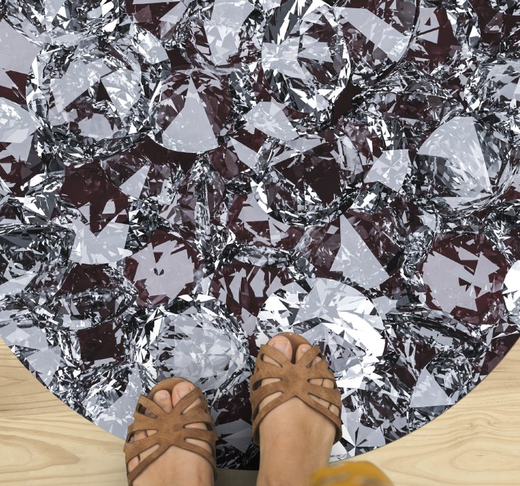 Diamond texture stone floor tiles - TenStickers