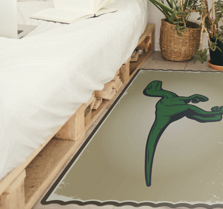 Dinosaur T-Rex character kids vinyl rug - TenStickers
