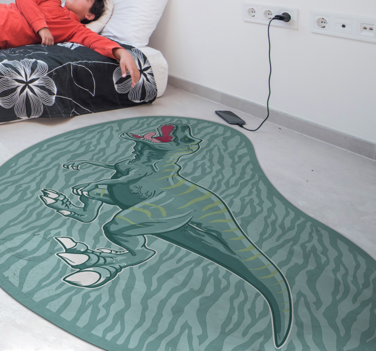 Dinosaur expedition kids vinyl rug - TenStickers