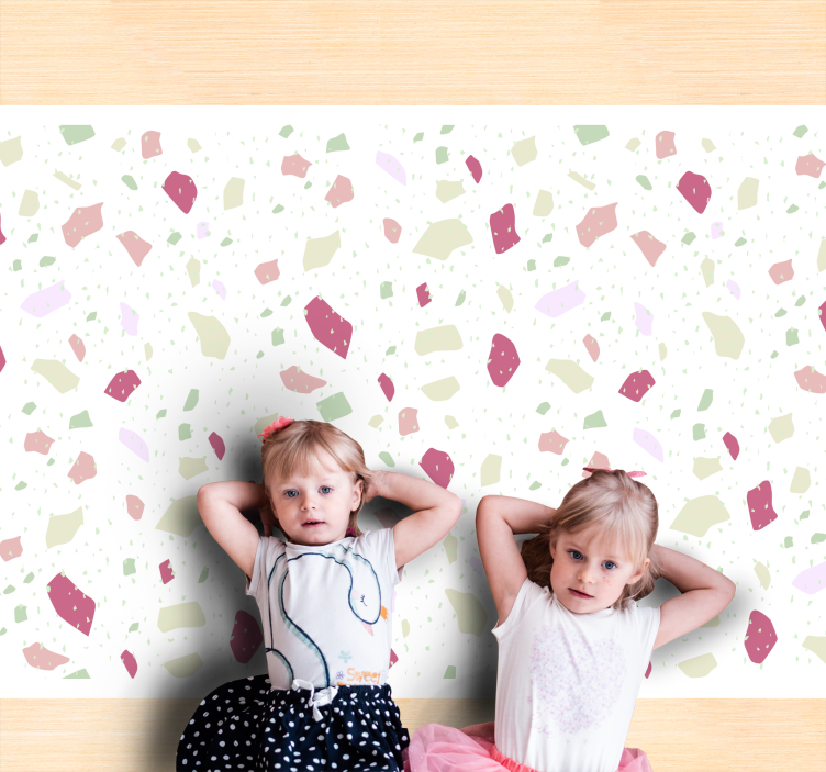 Dynamic Colorful Shapes kids vinyl rug - TenStickers