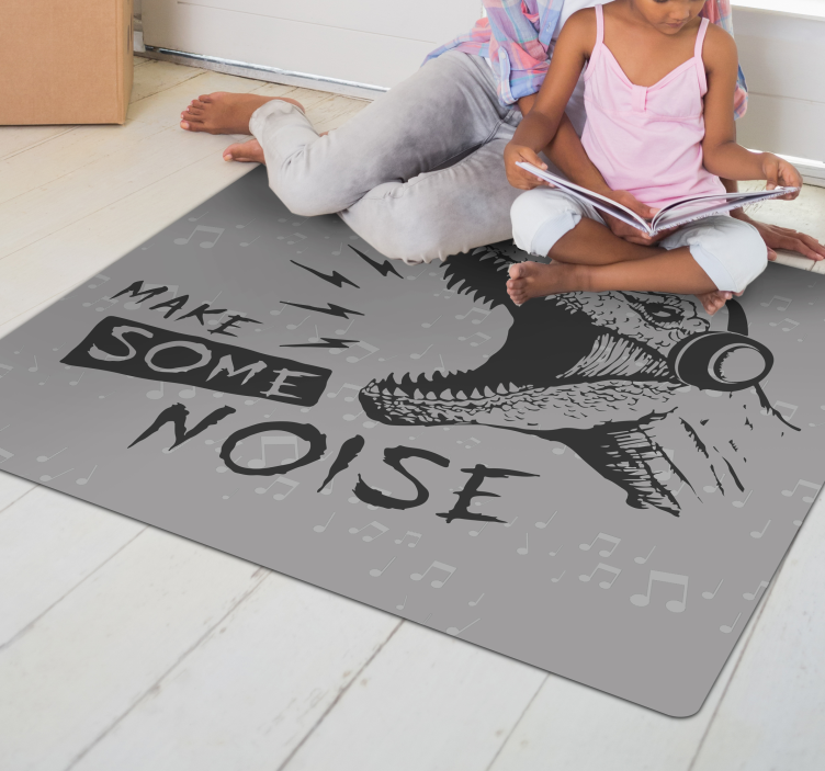 Dynamic Dinosaur Sound kids vinyl rug - TenStickers