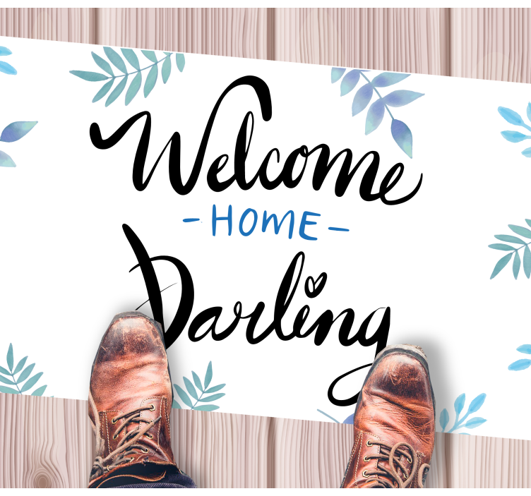 elegant welcome home darling entrance hall tile - TenStickers
