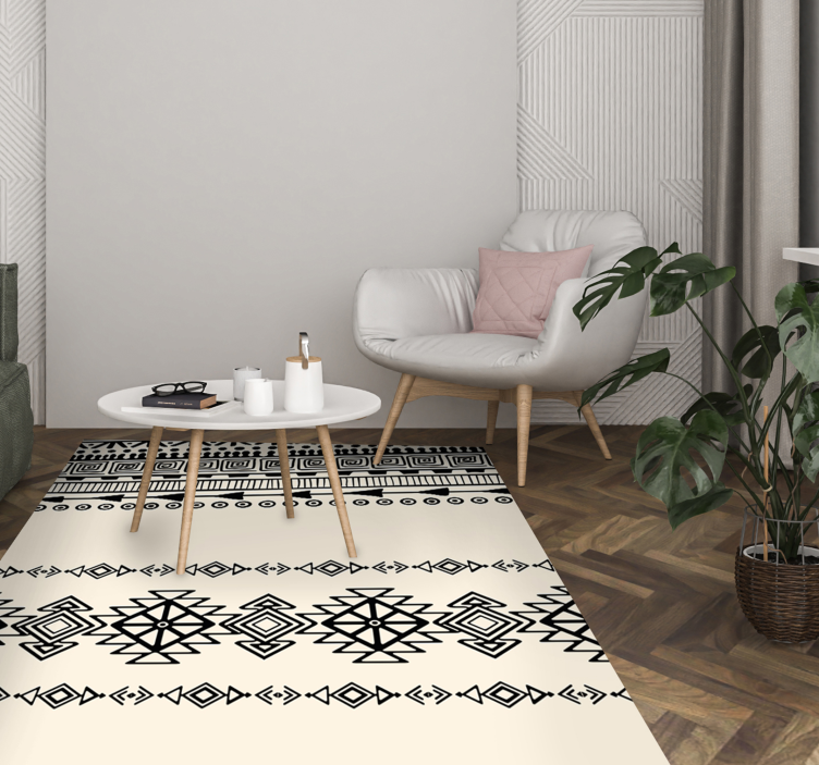 Ethnic Patterned ethnic vinyl rug - TenStickers