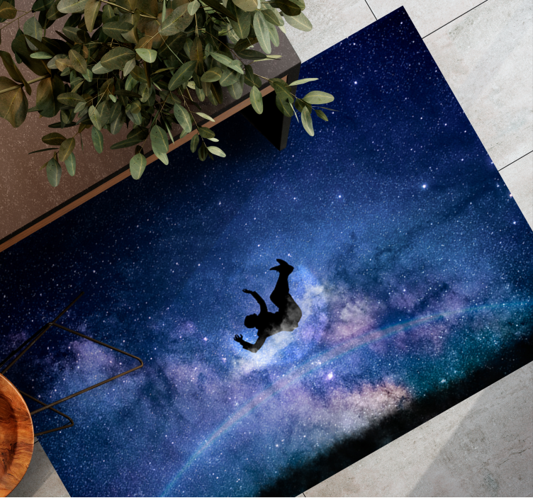 Falling Through Cosmos star vinyl rug - TenStickers