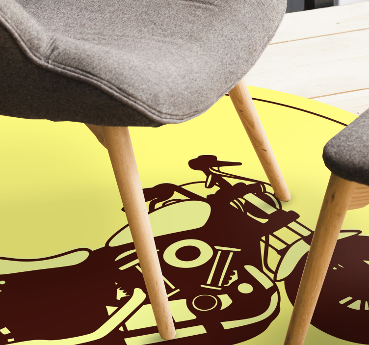 Fancy motorbike  vintage rug - TenStickers