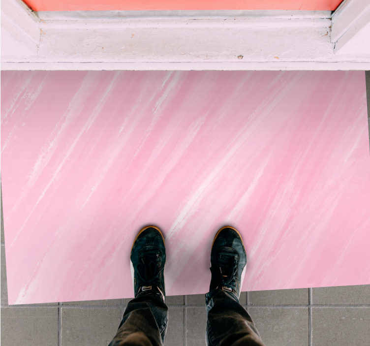 Gentle Rose Quartz pink vinyl rug - TenStickers