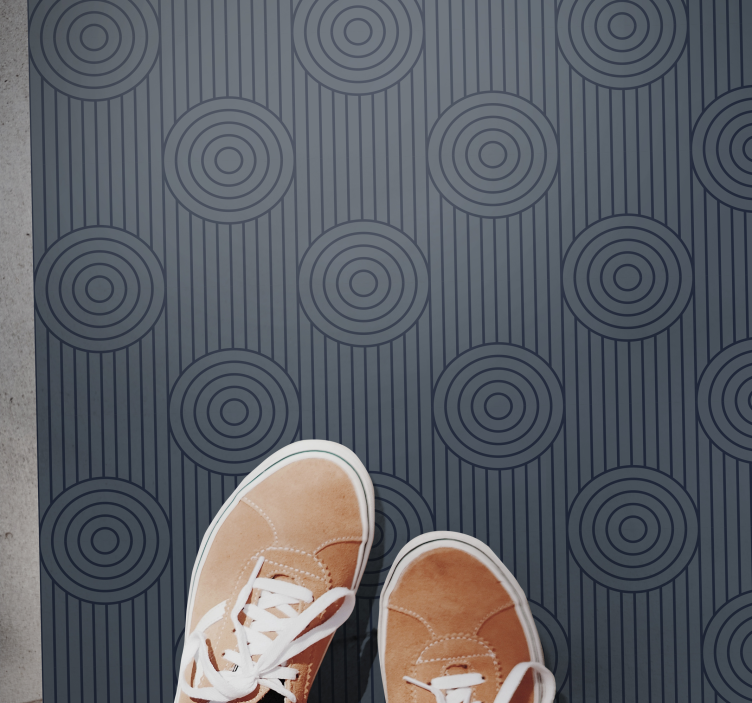 Geometric Circular Motifs geometric vinyl rug - TenStickers