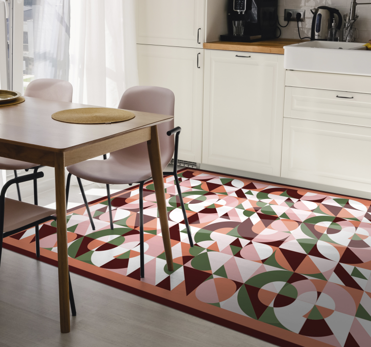 Geometric colorful print geometric rugs - TenStickers