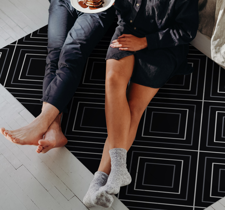 Geometric elegant lines geometric rugs - TenStickers