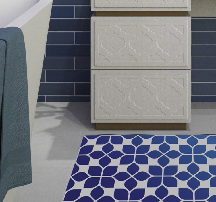 Geometric Fading Tiles geometric vinyl rug - TenStickers