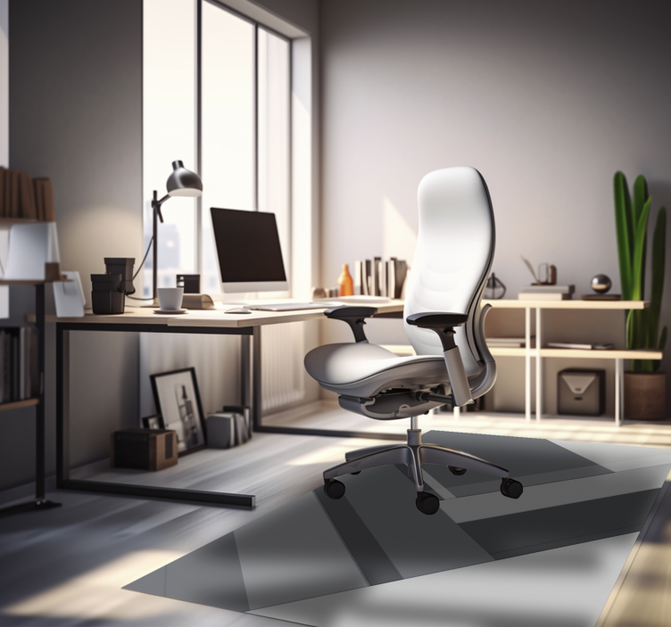 geometric grey office carpet - TenStickers