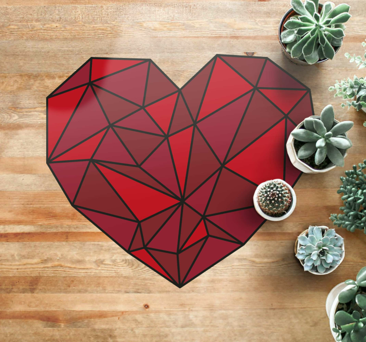 Geometric Heart geometric rugs - TenStickers