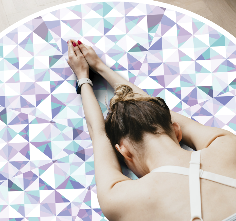 Geometric Kaleidoscope geometric vinyl rug - TenStickers