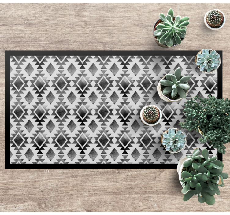 Geometric Pattern Style modern vinyl rug - TenStickers