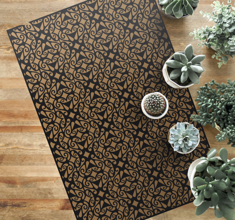 golden vintage pattern vintage rug - TenStickers