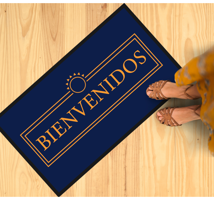 GREETING MESSAGE modern vinyl rug - TenStickers