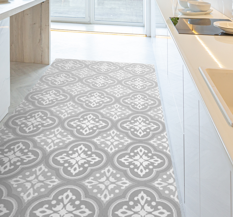 Grey Portuguese tile carpet - TenStickers