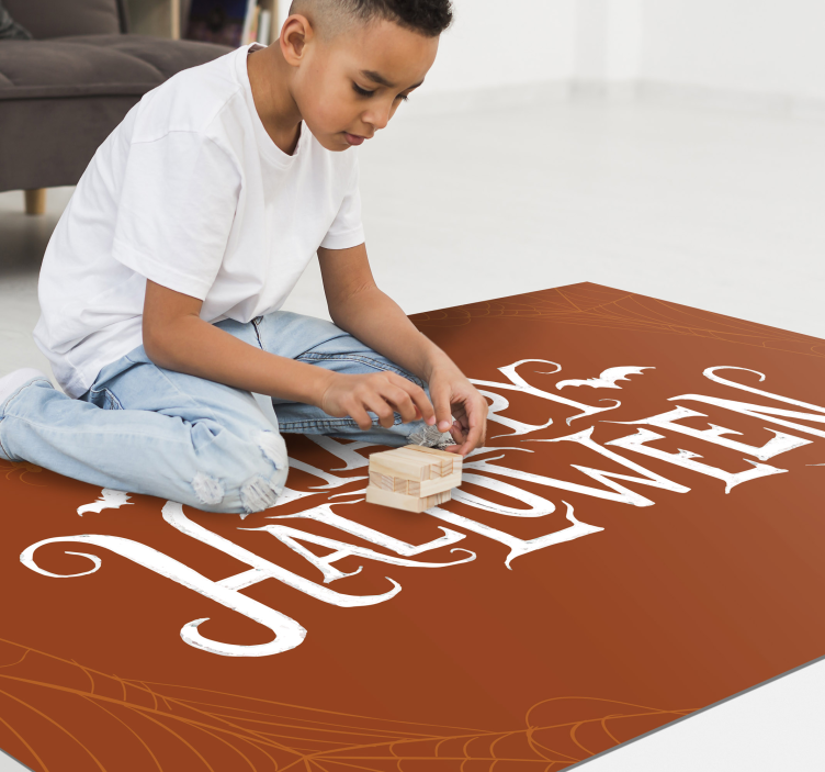 Halloween Festive Message halloween vinyl rug - TenStickers