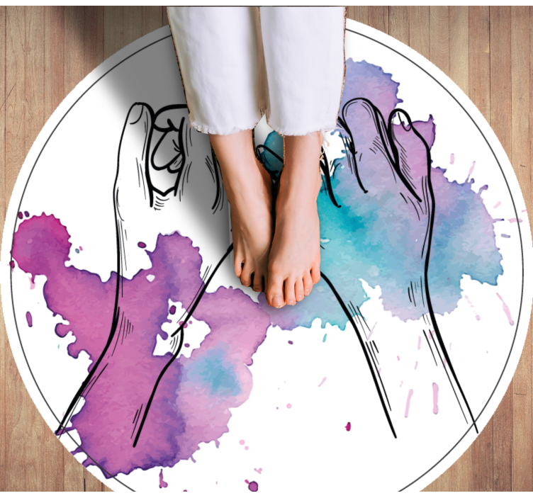 Hands Intertwined teen vinyl rug - TenStickers