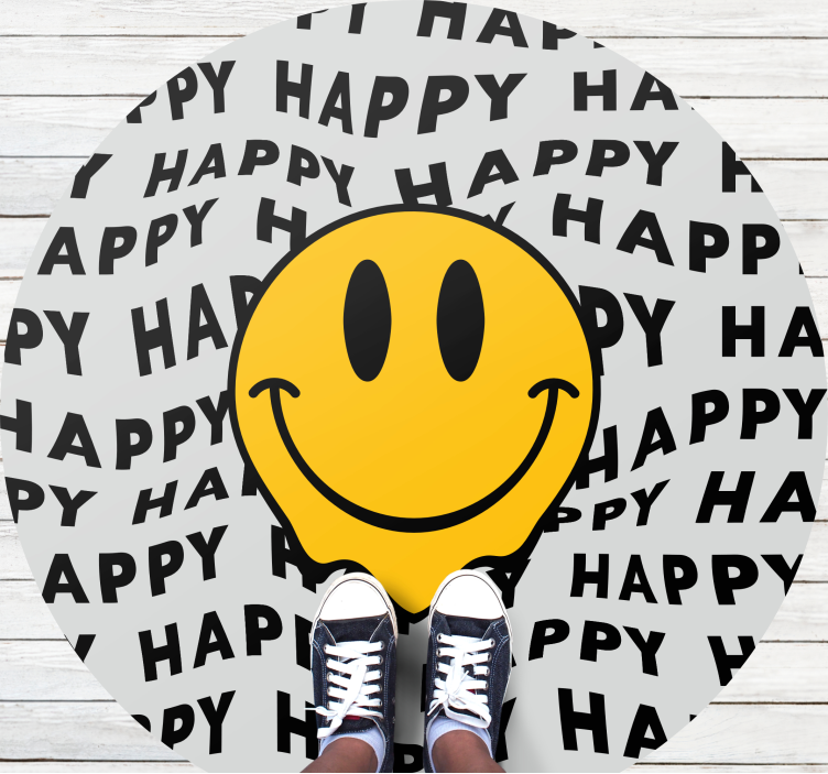 Happy Smile Graphic teen vinyl rug - TenStickers