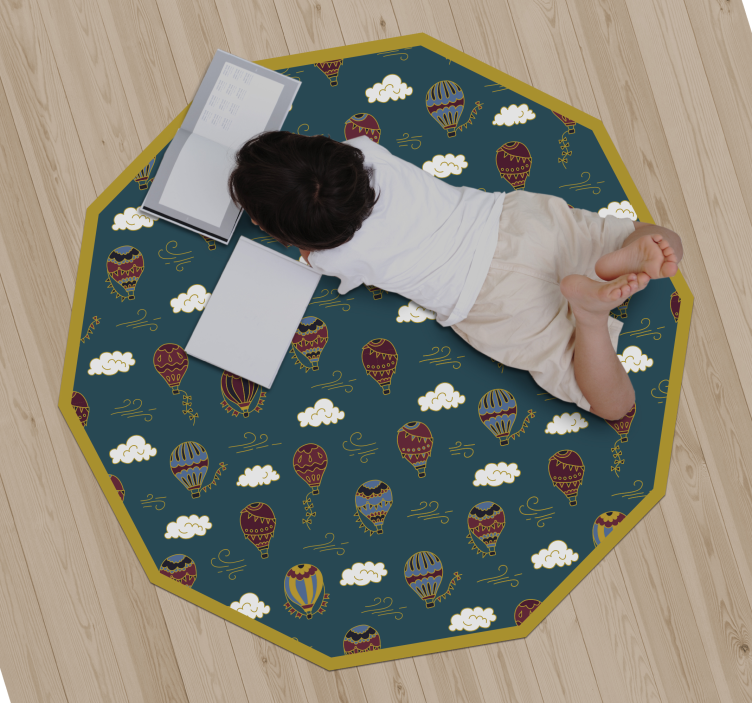 Hot Air Balloons playroom carpet - TenStickers