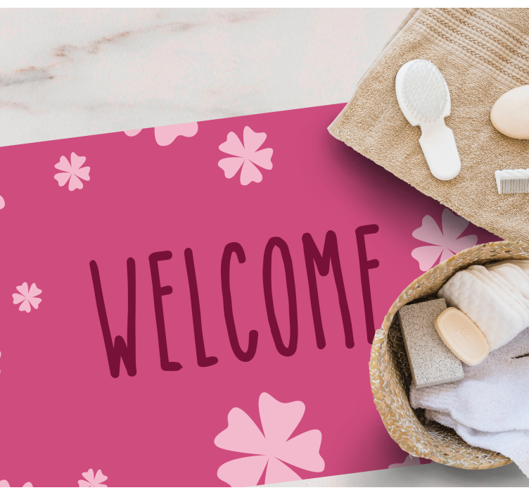 Inspirational flower design floral rug - TenStickers