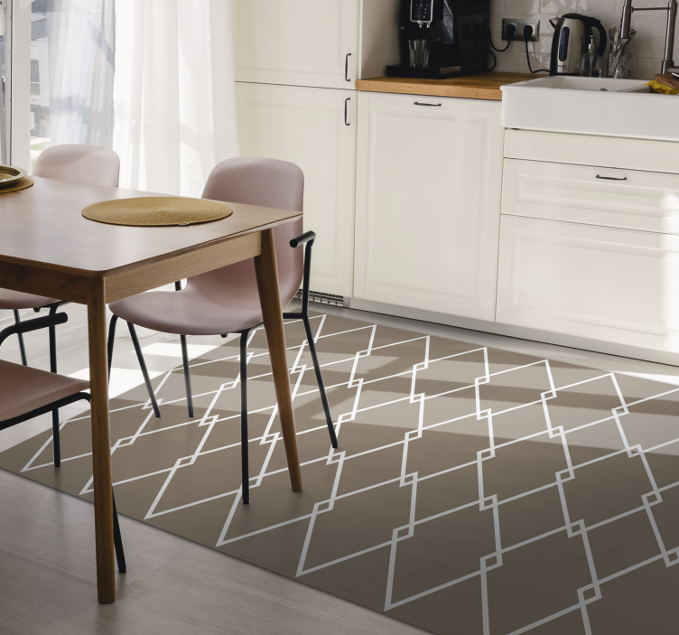 INTERSECTING DIAMONDS geometric vinyl rug - TenStickers