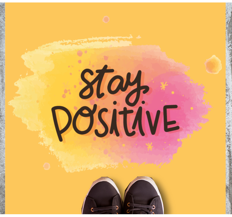 Keep optimistic custom rug - TenStickers