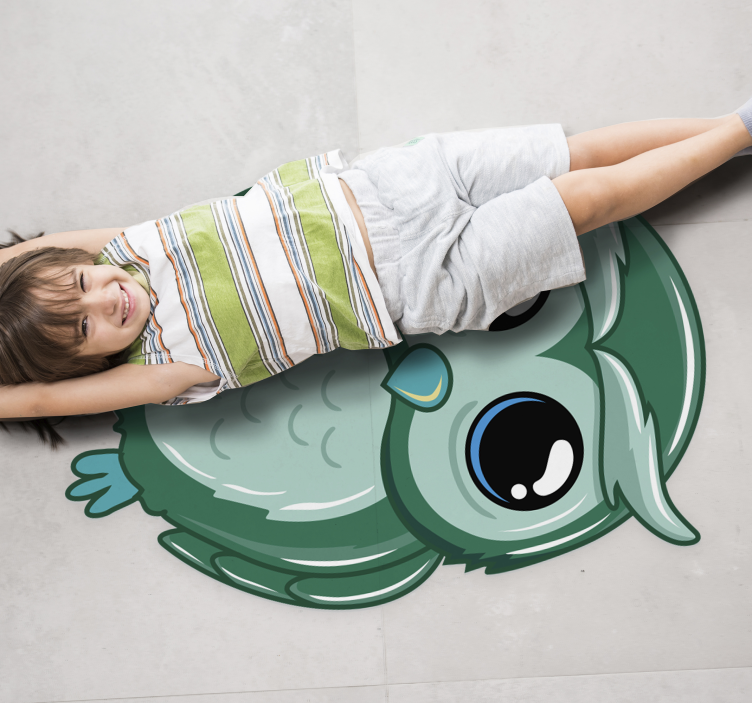 Kids cute owl animal vinyl rug - TenStickers